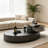 Modern Gray Oval Stainless Steel Coffee Table