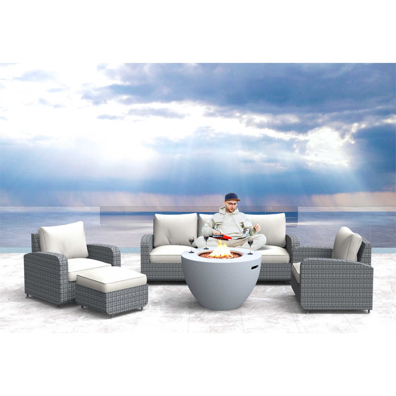 6 - Person Patio Conversation Set with Cushions