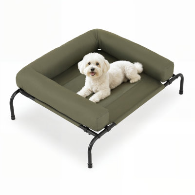 Elevated Dog Bed with Removable Cooling Cushion