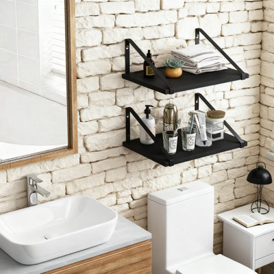 Deep Floating Shelves For Wall Mounted Storage And Display, Large Rustic Wood Shelving For Home And Office Organization In Multiple Rooms