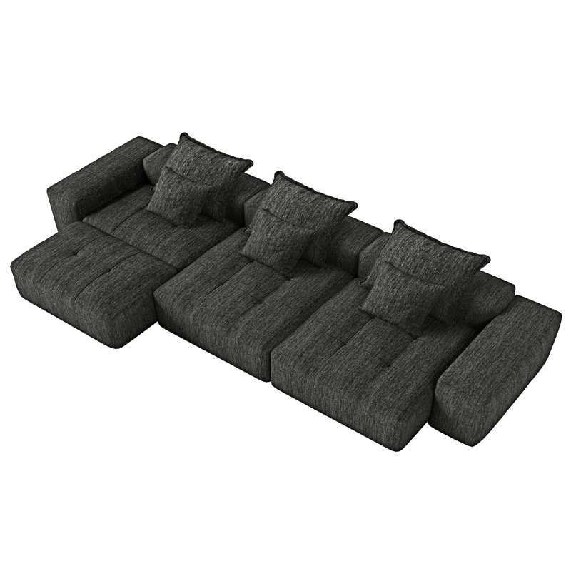 Modular Sectional Sofa, Black