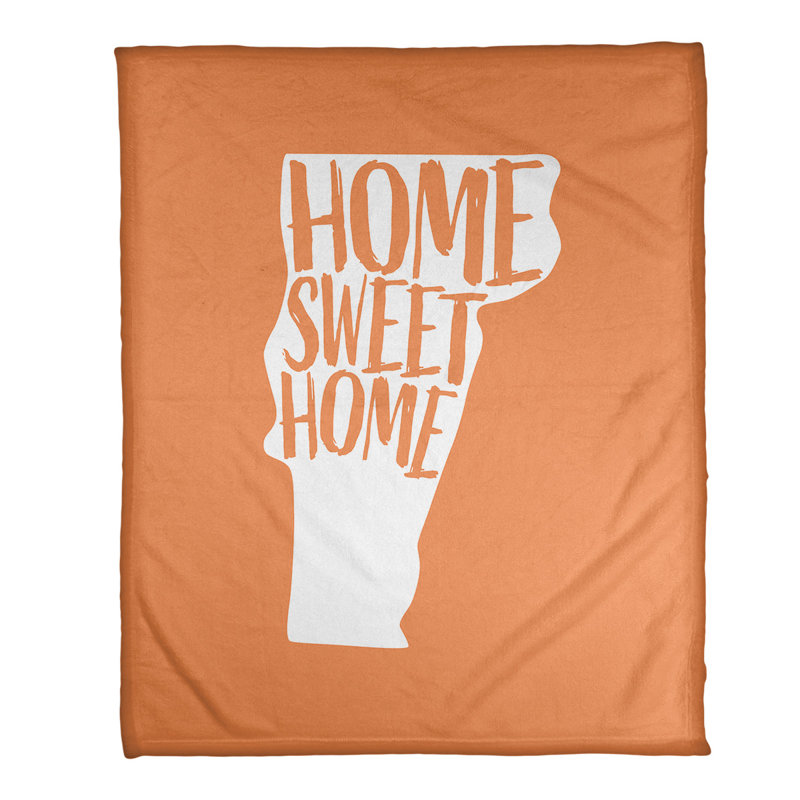 Jeté en polaires pour vermont home, l 52,5 po x L 62,5 po, Orange