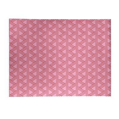 Tapis rose/rouge fait main