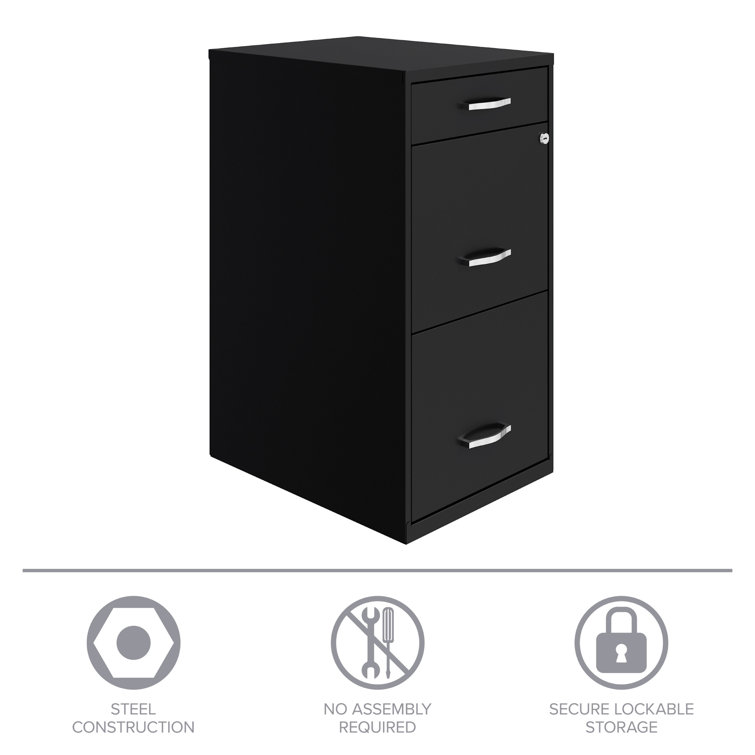 2 Drawer Black File Cabinet with Lock, Filing Cabinets for Home Office,  Metal Locking Office File Storage Cabinets with Drawers, Vertical Small  Filing