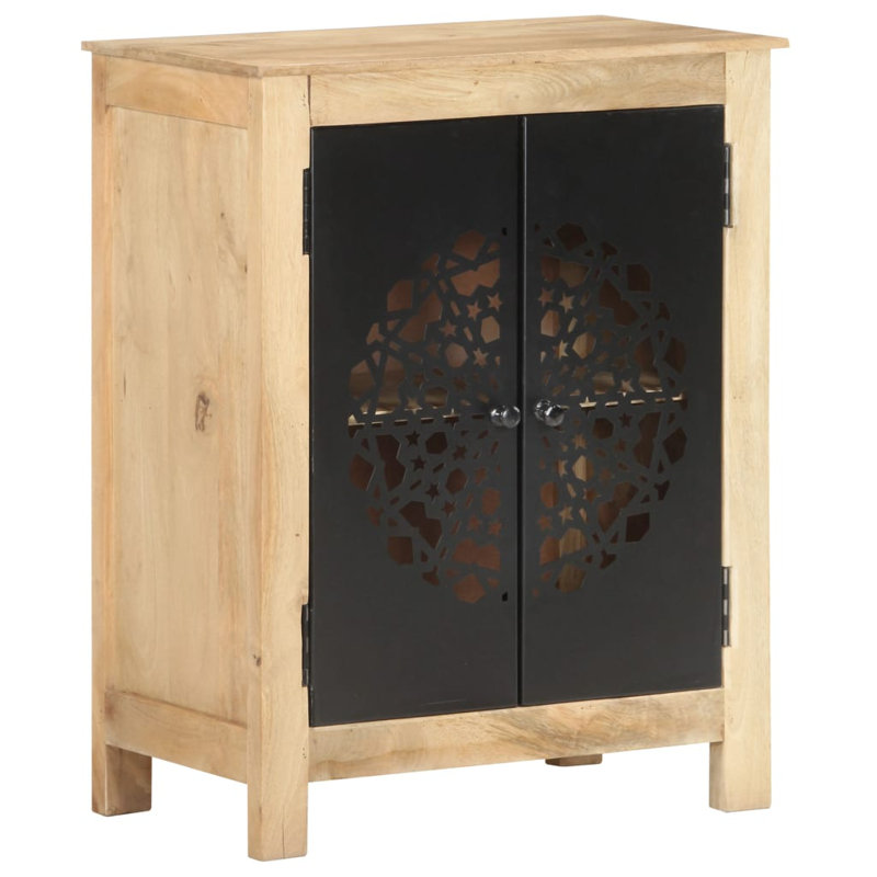 Buffet en bois de manguier massif 29,5 po x 23,6 po x 13,8 po
