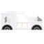 Lit blanc classique en forme de voiture avec roulettes, structure double en bois de pin et conçu pour la chambre à coucher-1532173079-1532173078