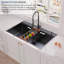 Évier de cuisine encastré 36 pouces en acier inoxydable 36 po x 22 po encastrable 36 po x 22 po avec accessoires