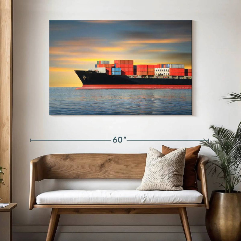 Cargo Ship, 32" H x 48" W