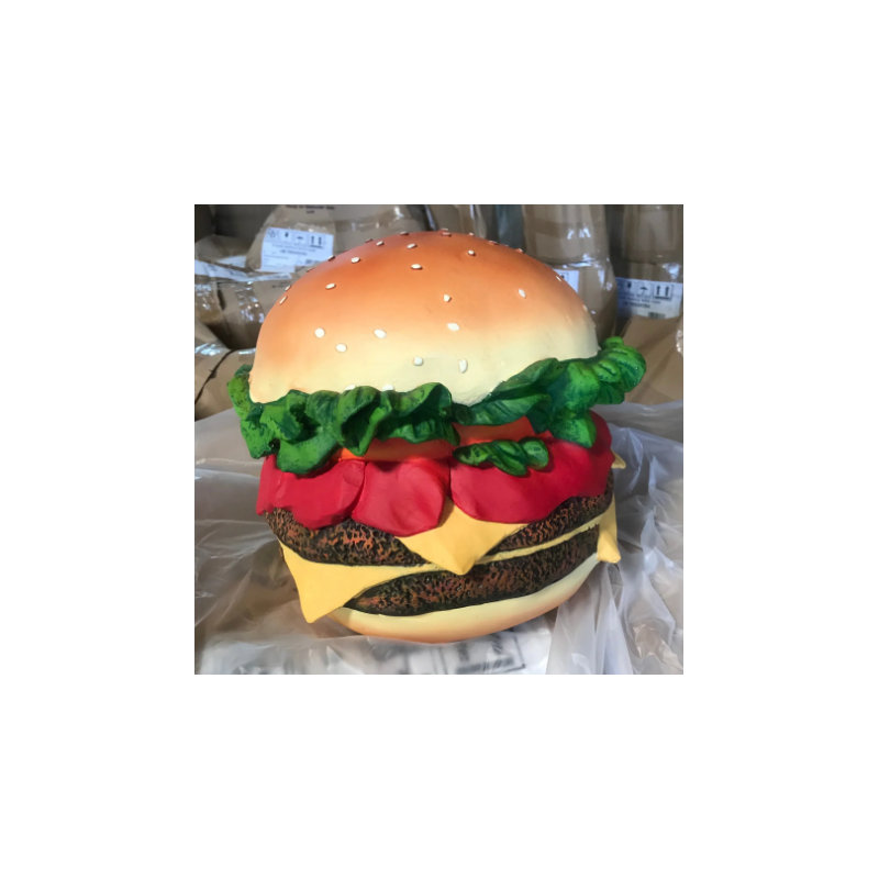 Statue Eilette Cheeseburger, H 14 po x l 14 po x P 14 po
