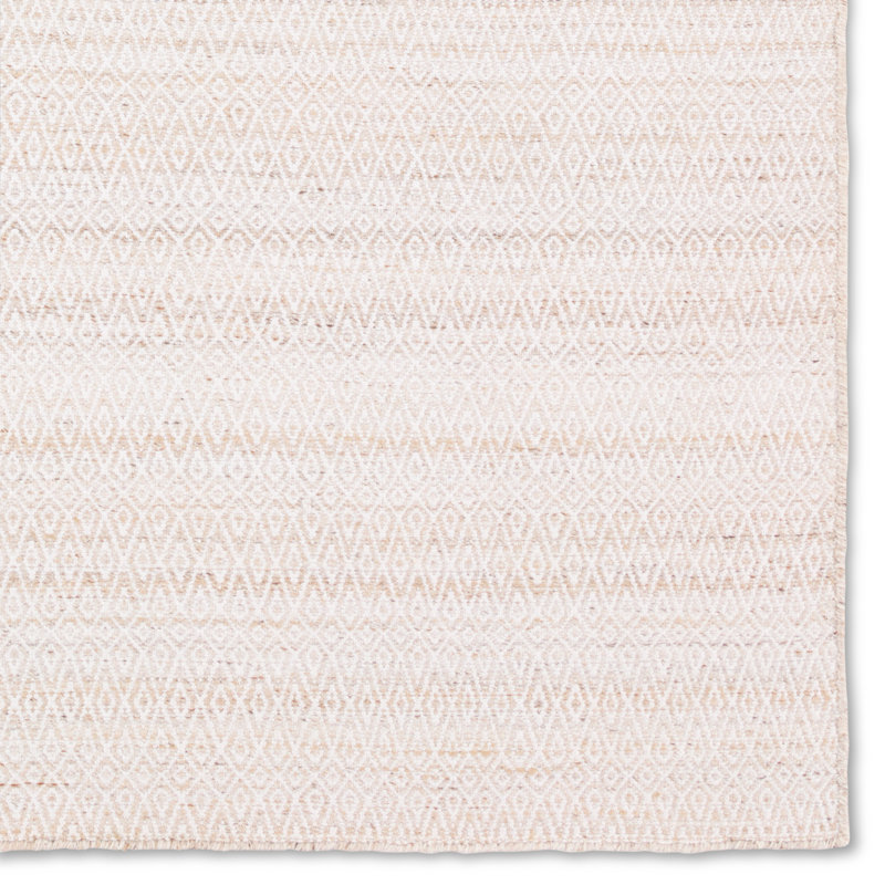 Schwandt Imogen Handmade Outdoor Trellis Tan/Cream Area Rug, Rectangle 2' x 3'