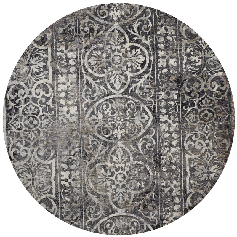 Tapis gris anthracite Costigan, Rond 8 pi 9 po
