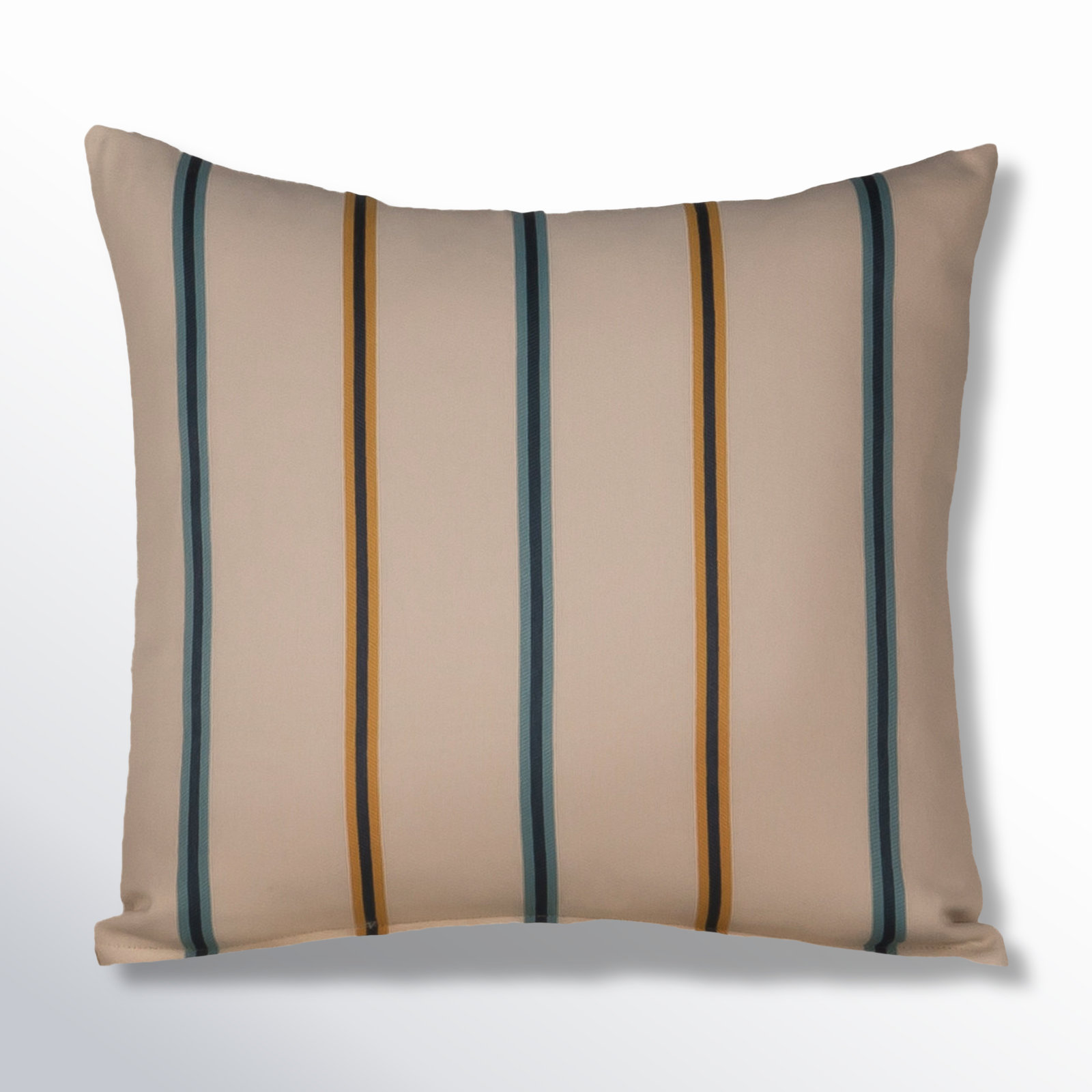 Maurine Striped Throw Pillow, Yellow, Square 17"