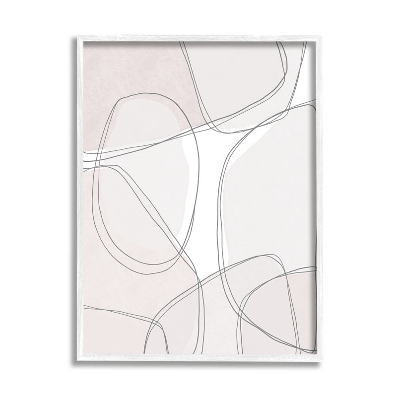 Lignes modernes et formes abstraites, détails gris clair par - impression, Giclée encadrée blanc bord de mer