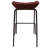 Masayo Servos Modern Barstool with Upholstered Faux Leather Seat and Powder Coated Iron Frame-1979112741