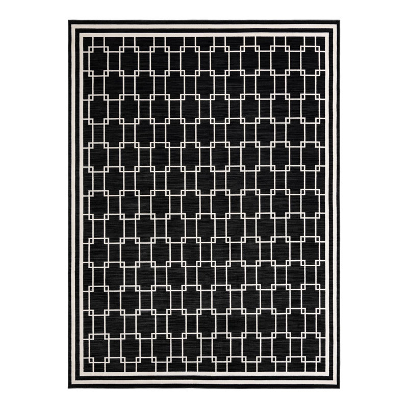 Tapis noir Jill Zarin Metropolitan Uptown, Rectangle 9 pi x 12 pi
