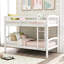 Lit simple au-dessus d'un lit superposé en blanc - Fabrication polyvalente d'une chambre à coucher. Peut accueillir deux matelas. Idéal pour l'espace. L 82,1 po x l 41,22 po x H 57,59 po