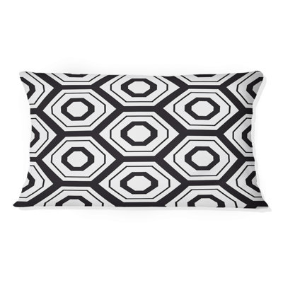 Coussin lombaire traditionnel noir Hexagon X