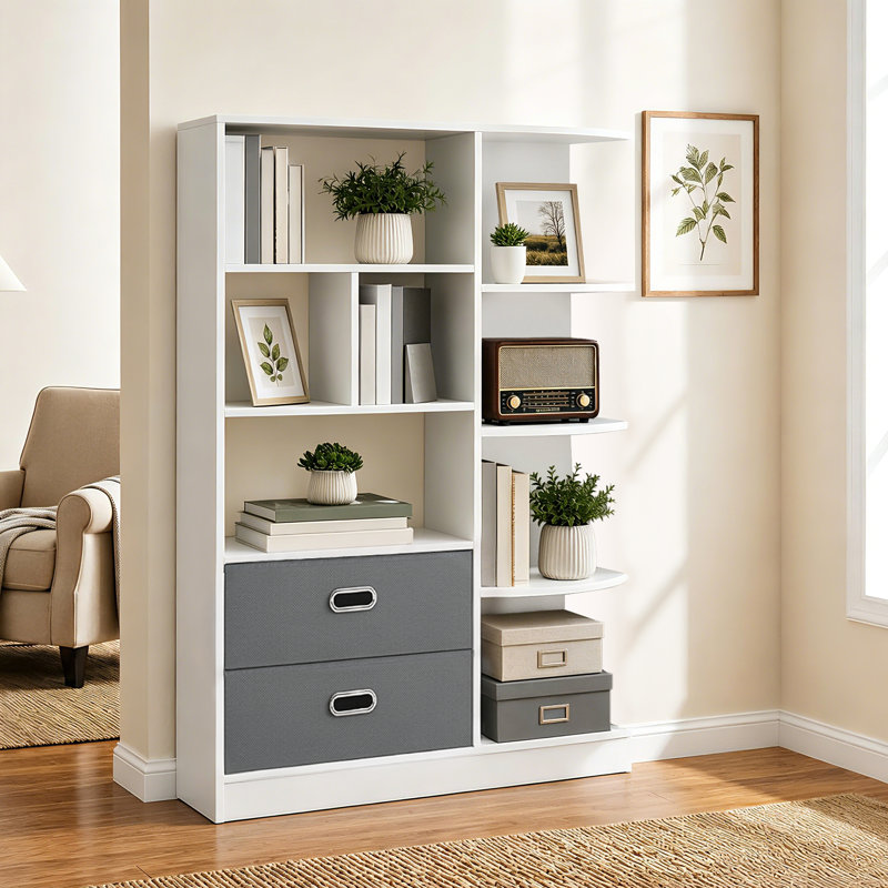 115cm H x 80cm W Cube Bookcase, White