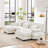 Modular Sectional Sofa Couch With Convertible Ottomans