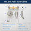 Ensemble de robinet de douche à 2 poignées avec robinet de baignoire et robinet de douche Ensemble de système de douche Ensemble complet de garniture de baignoire et de douche Fixations murales-99277317
