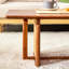 Table basse rectangulaire en bois massif imitation rotin de style chinois