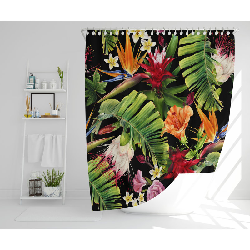 Faustina Polyester Shower Curtain, 177cm H x 177cm W