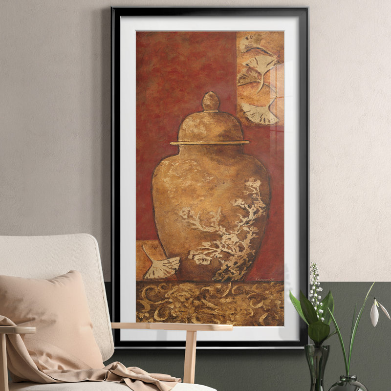 Asian Nuvo II - peinture encadrée, H 22,5 po x l 42,5 po x P 1,5 po, Noir