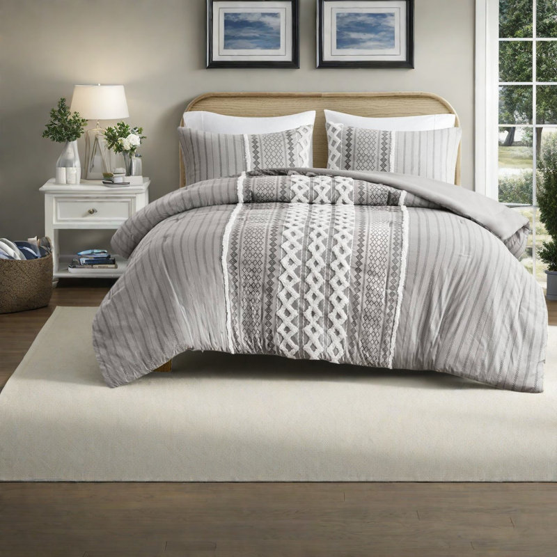 Ensembles de literie en coton haut de gamme de qualité supérieure, style chenille moderne pour la maison