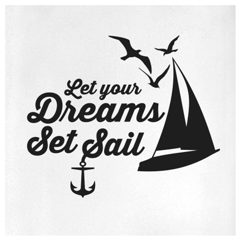 Nautical & Beach Wall Decal, Black