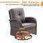 Ensemble de conversation pour patio en osier pour 5 personnes avec fauteuil pivotant avec repose-pieds et coussins Aristil-120284807