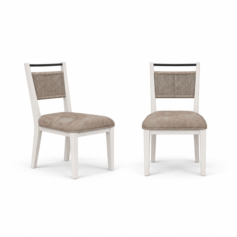 Ensemble de salle à manger à rallonge 9 pièces Marielle Wood Furniture, Blanc