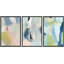 Abstract Abstract Strokes Vibrant Pastel Paint Stroke Collage Shapes Illustration - ensemble de 3 impressions sur cadre flottant-119405862-90847266