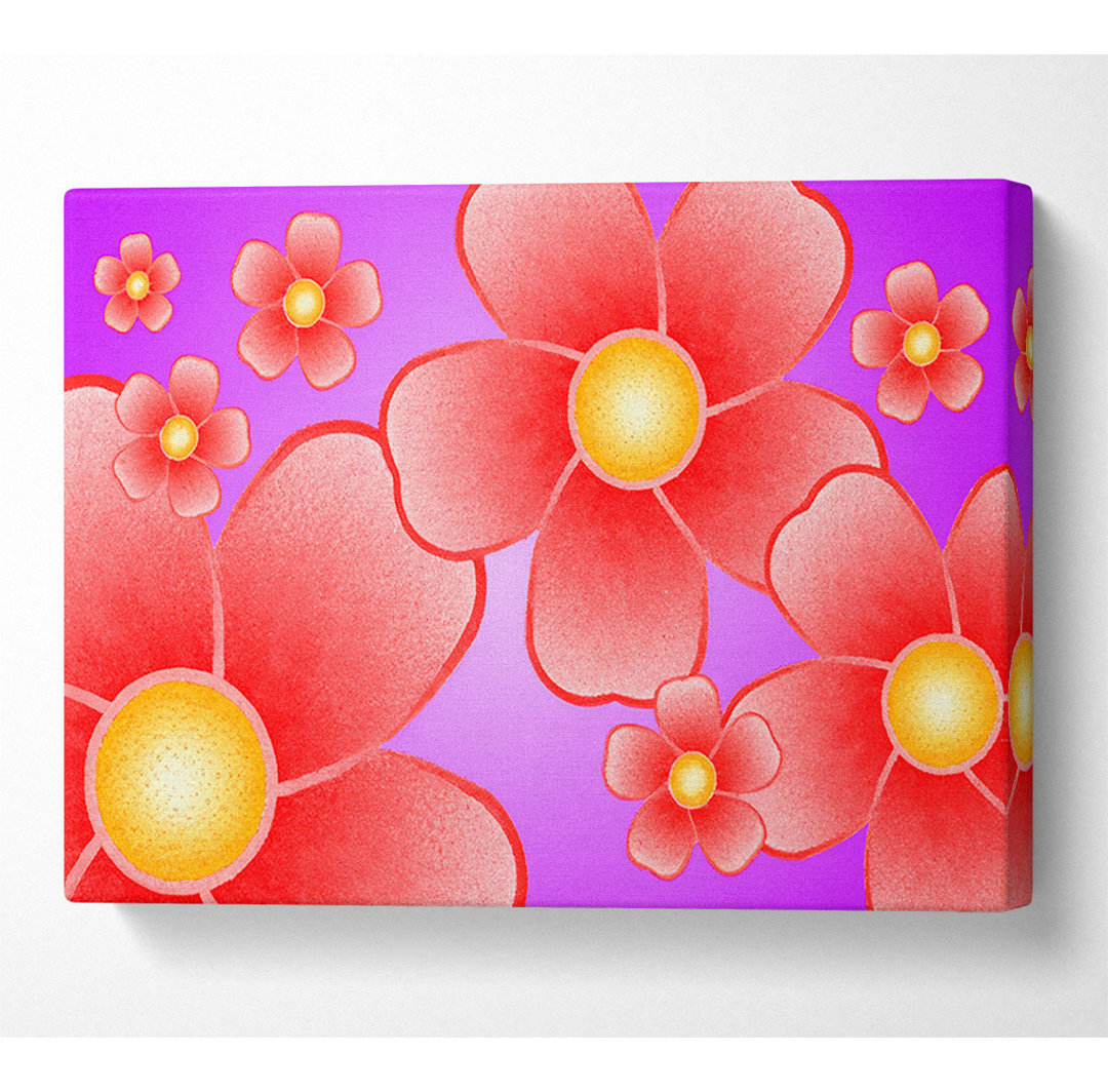 Psychodelic Flowers - Kunstdrucke auf Leinwand - Wrapped Canvas