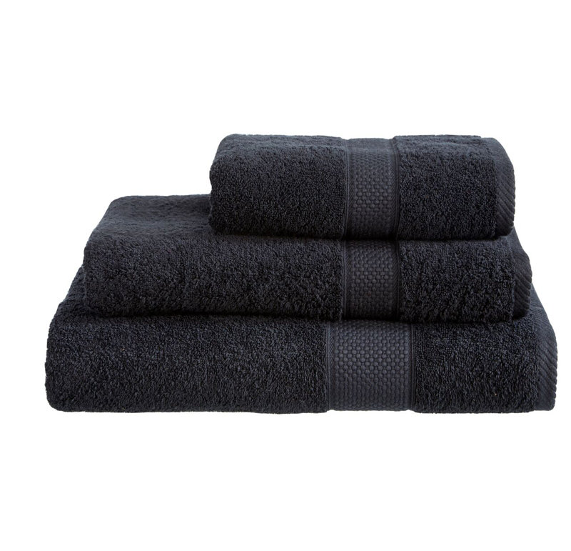 Arelious Multi-Size Bale, Black, Bath Sheet - 1, Bath Towels - 2, Hand Towels - 2