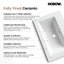 Lavabo de salle de bain carré en céramique blanche avec trop-plein et glacis Smart-Clean ClarityPure