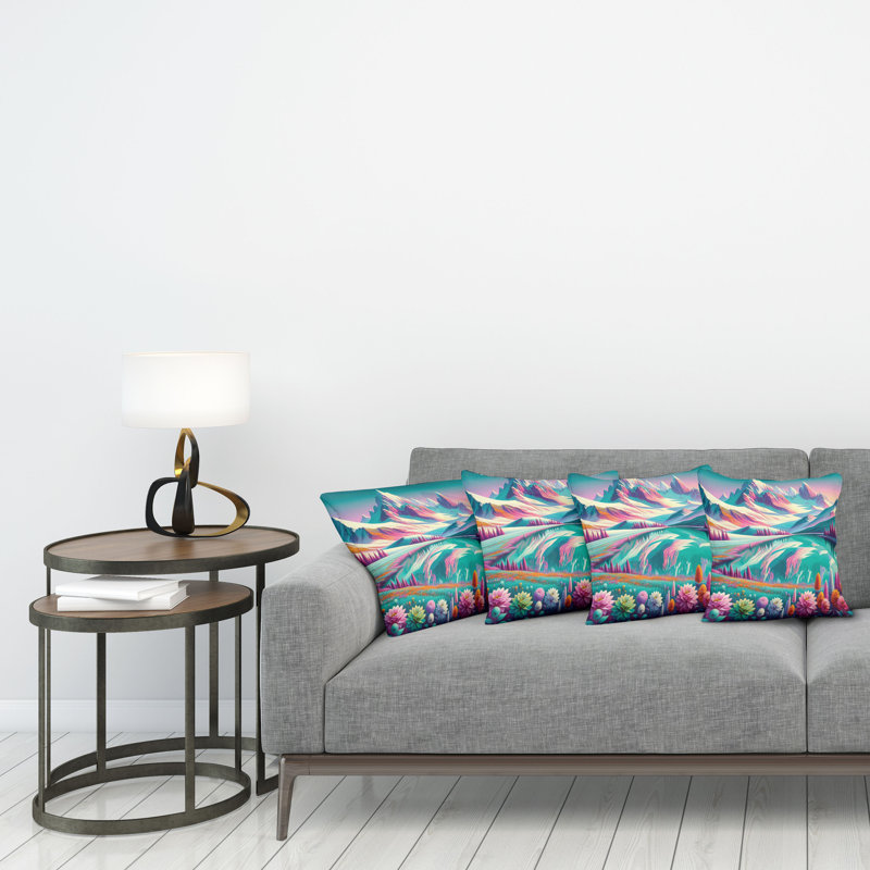 Fabric Reversible Throw Pillow, 18"H x 18"W