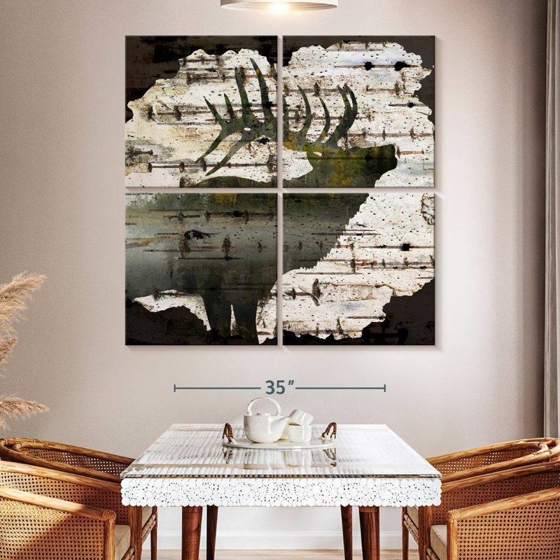 Brampt Birch Forest Deer, 50" H x 50" W