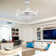 Olamide 24" DIY Shape Adjustable Ceiling Fan with Lights Remote and APP Control