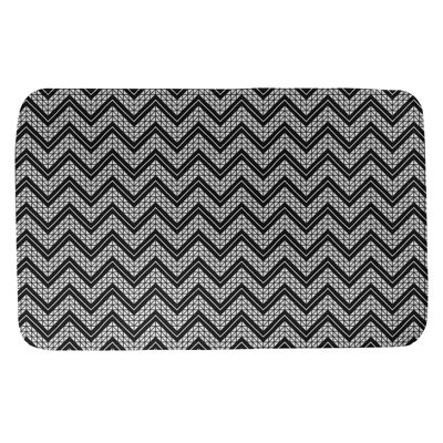 Tapis pour salle de bain à motif à chevrons à la main Stephenie