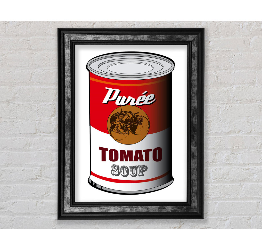 Gerahmtes Leinwandbild Pop Art Tomato Soup