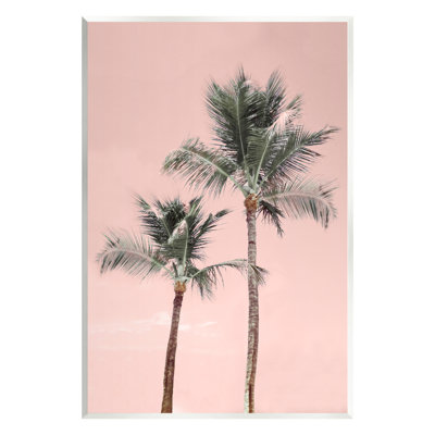 " Pink Summer Palm Trees " Color Photography Print
