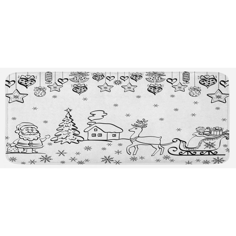 Rustic Polyester Kitchen Mat
