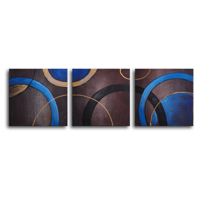 Ensemble de 3 peintures sur toiles de circulation