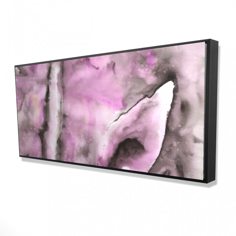 Purple Print On Canvas, 24" H x 48" W
