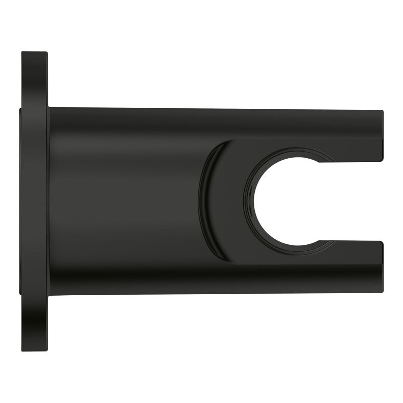Union murale avec support de douche à main Tempesta, Noir mat