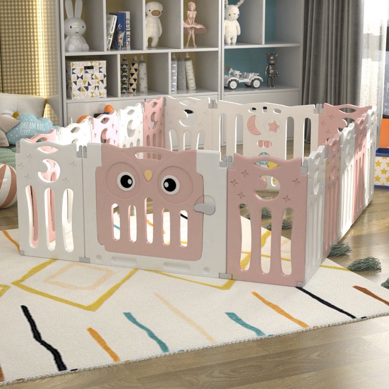 Planas Safety Gate, Pink/White, 63cm H x 143cm W x 179cm D