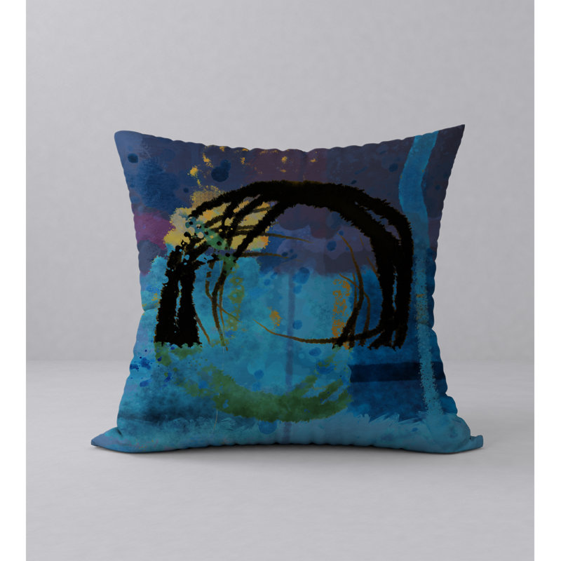 Debonair Abstract Reversible Throw Pillow, 18" x 18"