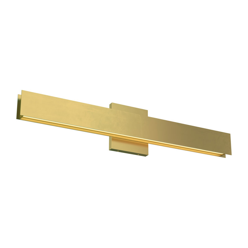 Bau 1 - Light LED Bath Bar, Natural Brass
