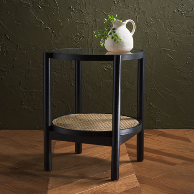 Karyna Glass Top End Table