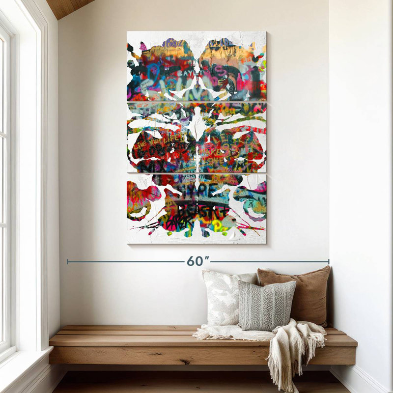 Avery Rorschach Graffiti, 50" H x 32" W